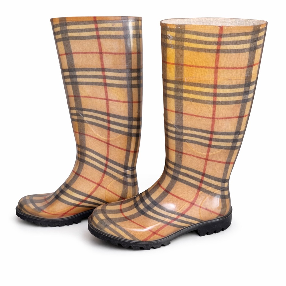 Burberry Nova Check Rubber Rain Boots | Classic Check | Designer Rain Boots - Picture 9 of 12